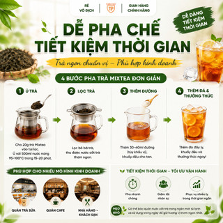 [M4] Túi Trà Lá Mixtea Nhiều Vị | Trà Olong Hương Lài Hoa, Trà Olong Hương Sen, Hồng Trà Mật | Túi 1KG