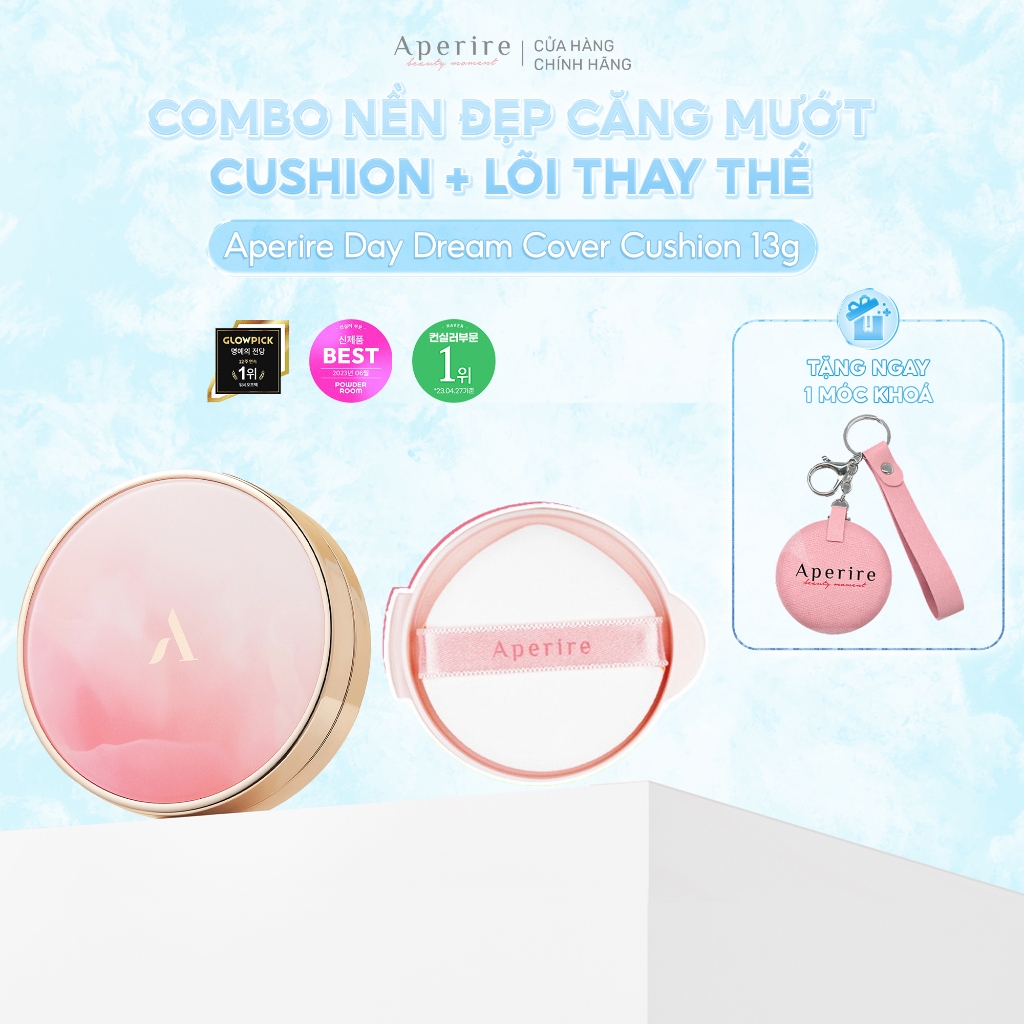 COMBO Cushion Kèm Lõi Thay Thế Che Phủ Hoàn Hảo Aperire Day Dream Cover Cushion SPF50+/PA++++ 13g