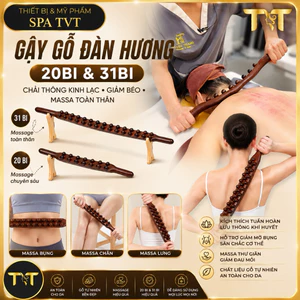 Gậy Gỗ Massage 20 Bi, 31 Bi Đả Thông Kinh Lạc, Massage Body, Hỗ Trợ Giảm Béo Và Thư Giãn Toàn Thân