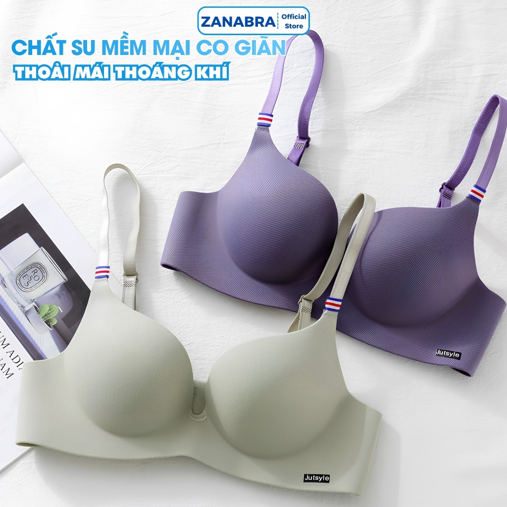 [ Mẫu Mới 2026 ] Áo Ngực Su không gọng mút mỏng mềm mại, Áo Lót Nữ cup V form ôm tôn dáng vòng 1  ZANABRA A560