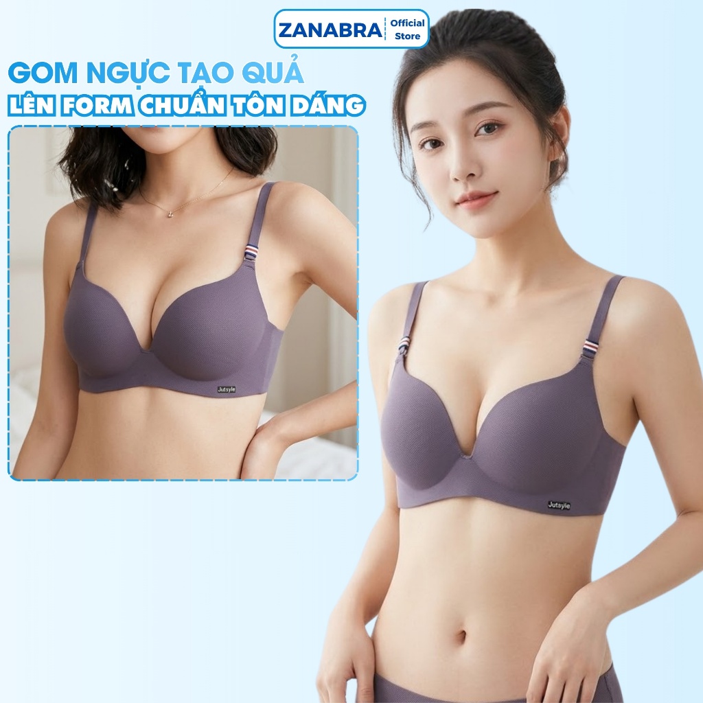 [ Mẫu Mới 2026 ] Áo Ngực Su không gọng mút mỏng mềm mại, Áo Lót Nữ cup V form ôm tôn dáng vòng 1  ZANABRA A560