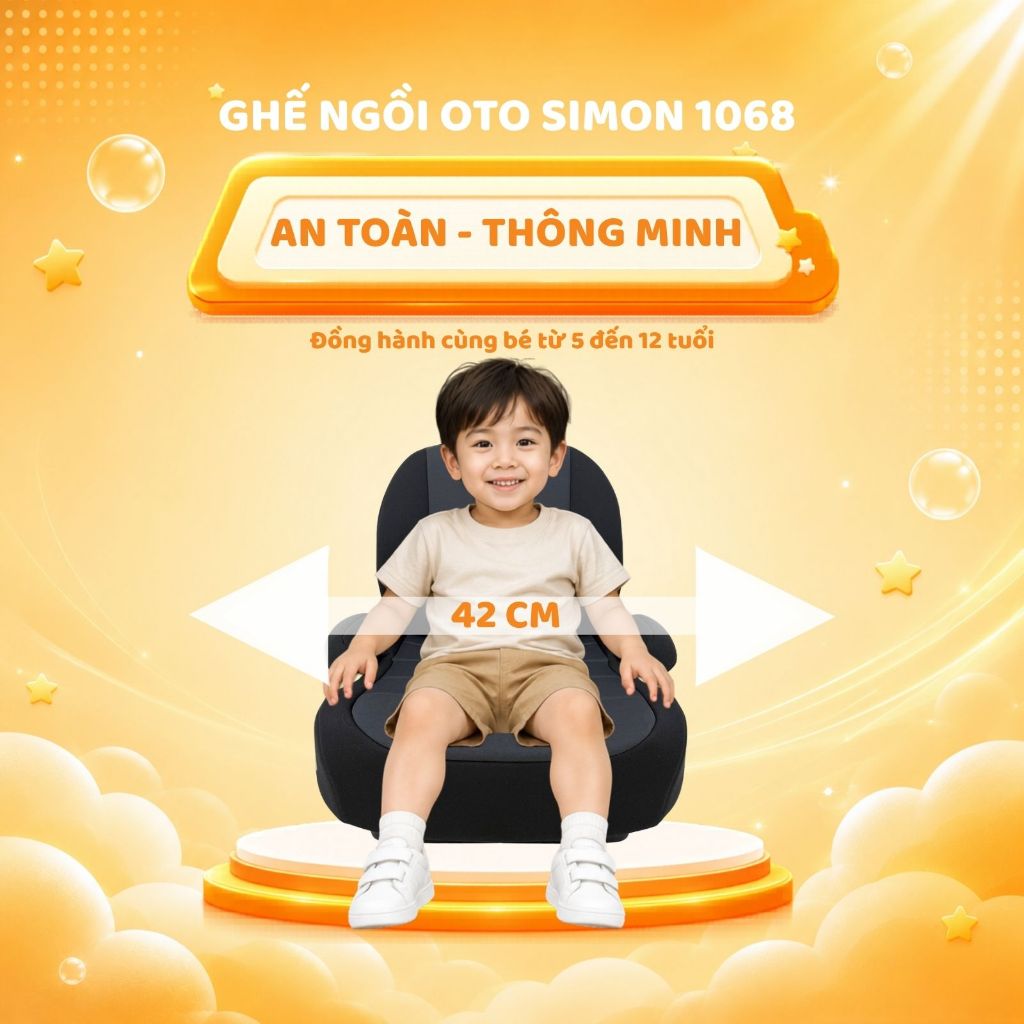 Ghế Ngồi Ôtô Booster Zaracos Simon 1068 I-Size Cho Bé Từ 5 Tuổi Cao Cấp Chính Hãng Bảo Hành 3 Năm