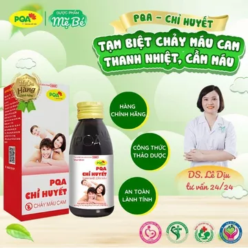 Siro Thảo Dược PQA Hỗ Trợ Giảm Chảy Máu Cam Mùa Hanh Lạnh, Nóng Trong, Cầm Máu Không Gây Buồn Ngủ