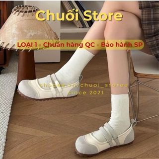 Giày bệt nữ da PU tổng hợp dệt vải đế cao su mềm mịn êm ái dễ đi dễ phối đồ