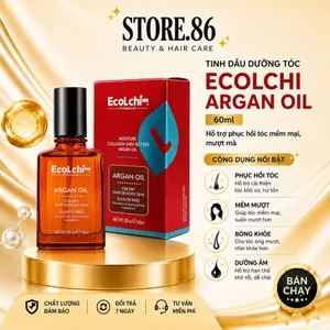 Tinh Dầu Dưỡng Tóc Argan Oil Ecolchi 60ml | Dưỡng Tóc Mềm Mượt, Bóng Khỏe & Dễ Chải