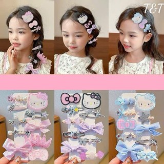 Set Kẹp Tóc Hello Kitty Dễ Thương Cho Bé Gái – Kẹp Tóc Nơ Công Chúa Hàn Quốc Phụ Kiện Tóc Xinh