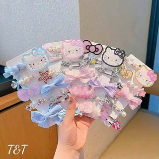 Set Kẹp Tóc Hello Kitty Dễ Thương Cho Bé Gái – Kẹp Tóc Nơ Công Chúa Hàn Quốc Phụ Kiện Tóc Xinh