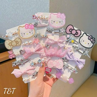 Set Kẹp Tóc Hello Kitty Dễ Thương Cho Bé Gái – Kẹp Tóc Nơ Công Chúa Hàn Quốc Phụ Kiện Tóc Xinh