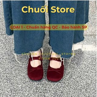 Giày bệt nữ da PU tổng hợp dệt vải đế cao su êm ái ôm chân vừa vặn thuận tiện dễ đi