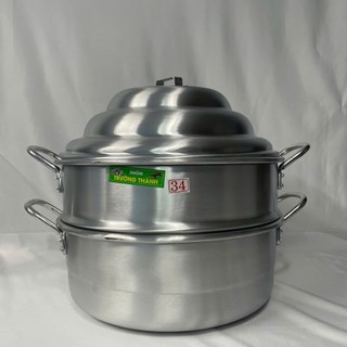 Chõ hấp 1 tầng, nồi hấp bánh bao, dimsum, há cáo... từ 1kg đến 12kg - chất liệu nhôm Trường Thành đủ size - HHome