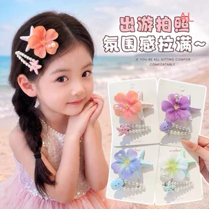 Set 2 kẹp sao biển, vỏ sò phối hoa