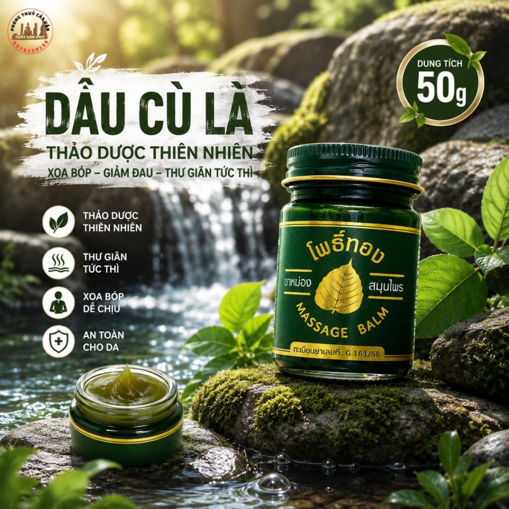 Dầu Thảo Dược Thailand 50g - Tiện Lợi Dễ Mang Theo Mọi - Món Quà Sức Khỏe