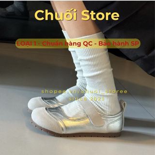 Giày bệt nữ da PU tổng hợp dệt vải đế cao su êm ái mang êm chân thoải mái dịu dàng