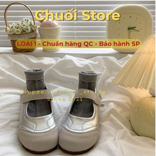 Giày bệt nữ da PU tổng hợp dệt vải đế cao su êm ái mang êm chân thoải mái dịu dàng