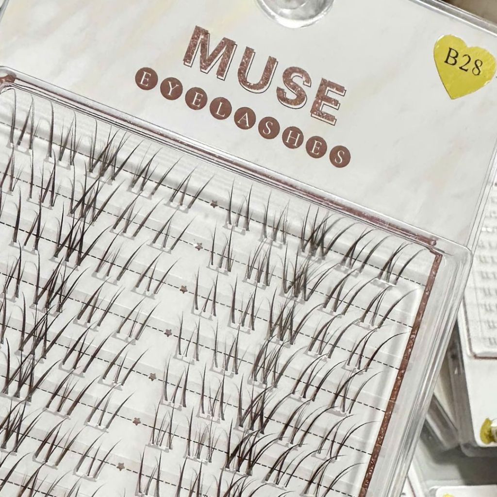 LeeVelvetLashes  mi giả muse B28 cụm mi đan chéo nhẹ, tạo độ dày và độ xòe đẹp mắt