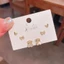 V.I.T Accessories | Set bông tai gấu đính đá 6 chiếc (1 màu)