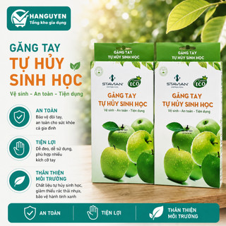 Combo sỉ 10 hộp găng tay tự hủy sinh học Green Eco đa năng, phù hợp nội trợ và chế biến thực phẩm