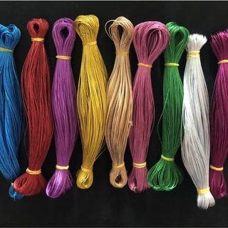 Dây kim tuyến tóc tiên 1mm, 1.5mm, nhiều màu lấp lánh bó 90 mét thắt nơ gói quà, trang trí handmade, noel