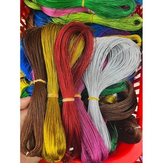 Dây kim tuyến tóc tiên 1mm, 1.5mm, nhiều màu lấp lánh bó 90 mét thắt nơ gói quà, trang trí handmade, noel