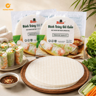 Bánh Tráng Gỏi Cuốn Shammi 400g 22cm –Loại 1-Vỏ Mỏng,Dẻo Dai,Không Rách Khi Cuốn