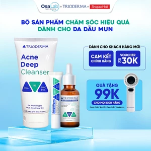 Bộ Trioderma 3 Món Chăm sóc Da mụn chuyên sâu giảm thâm ngừa viêm sáng da