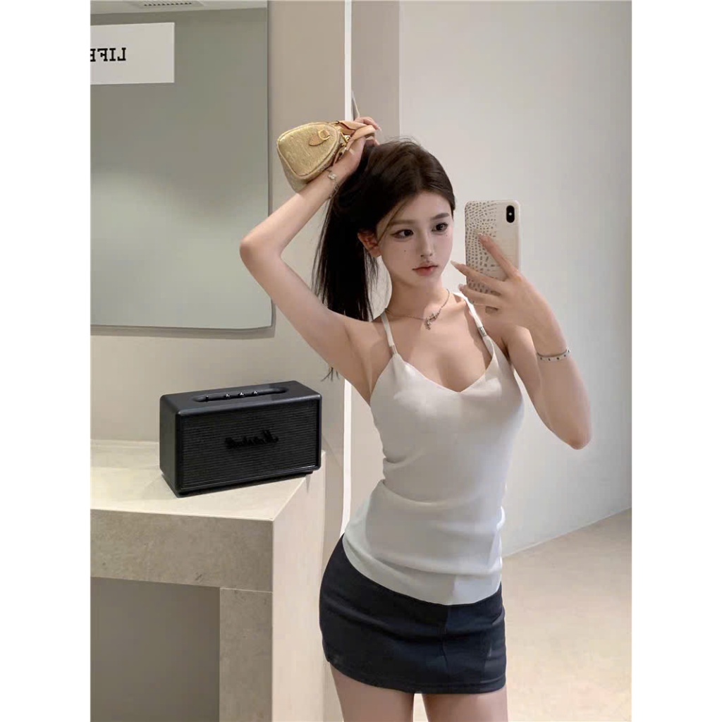 [CÓ SIZE] Áo Thun Nữ Cổ Yếm Ôm Body Hở Lưng RANSHI Vải Cotton Mịn Mát Co Giãn 4 Chiều Tôn Dáng Quyến Rũ - RA371