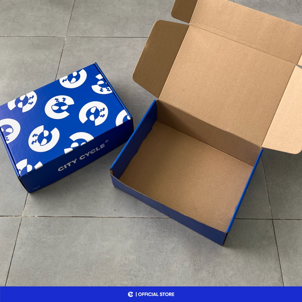 Bộ quà tặng Túi giấy, Thiệp, Hộp đựng quần áo Local Brand City Cycle Box carton