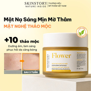 Mặt nạ nghệ thảo mộc Flower, mặt nạ nghệ thiên nhiên mờ thâm, hỗ trợ sáng da, giúp da mịn màng, 120g Skinstory Việt Nam