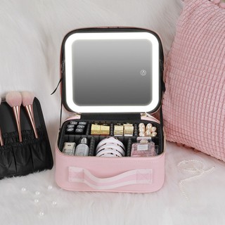 Cốp Đựng Mỹ Phẩm, Cốp Đựng Đồ Trang Điểm, Makeup có Gương Đèn Led