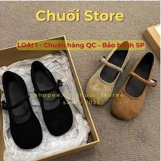 Giày bệt nữ da PU tổng hợp dệt vải đế cao su dễ đi thuận tiện nhẹ chân nhẹ nhàng
