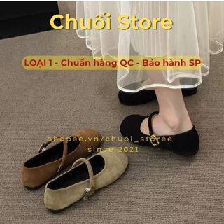 Giày bệt nữ da PU tổng hợp dệt vải đế cao su dễ đi thuận tiện nhẹ chân nhẹ nhàng