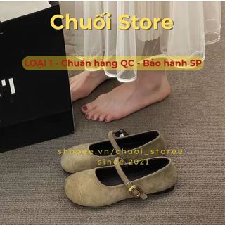 Giày bệt nữ da PU tổng hợp dệt vải đế cao su dễ đi thuận tiện nhẹ chân nhẹ nhàng