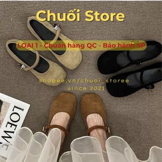 Giày bệt nữ da PU tổng hợp dệt vải đế cao su dễ đi thuận tiện nhẹ chân nhẹ nhàng