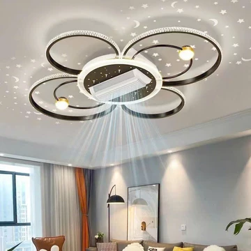 [Lõi Đồng]Quạt trần không cánh-Quạt trần đèn ốp lắp trân thạch cao,trần nhựa,trần laphong siêu êm mát phù hợp trần thấp