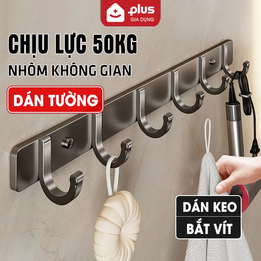 Móc Treo Dán Tường Chịu Lực LTENG Nhôm Không Gỉ, Thanh Móc Treo Quần Áo Nhà Tắm Không Khoan Vít