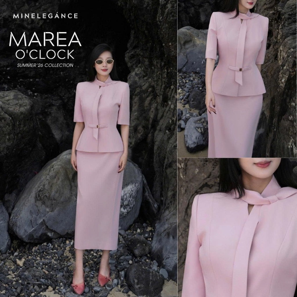 MINELEGÁNCE | SET VEST & CHÂN VÁY BÚT CHÌ THANH LỊCH, SANG TRỌNG - MIN666