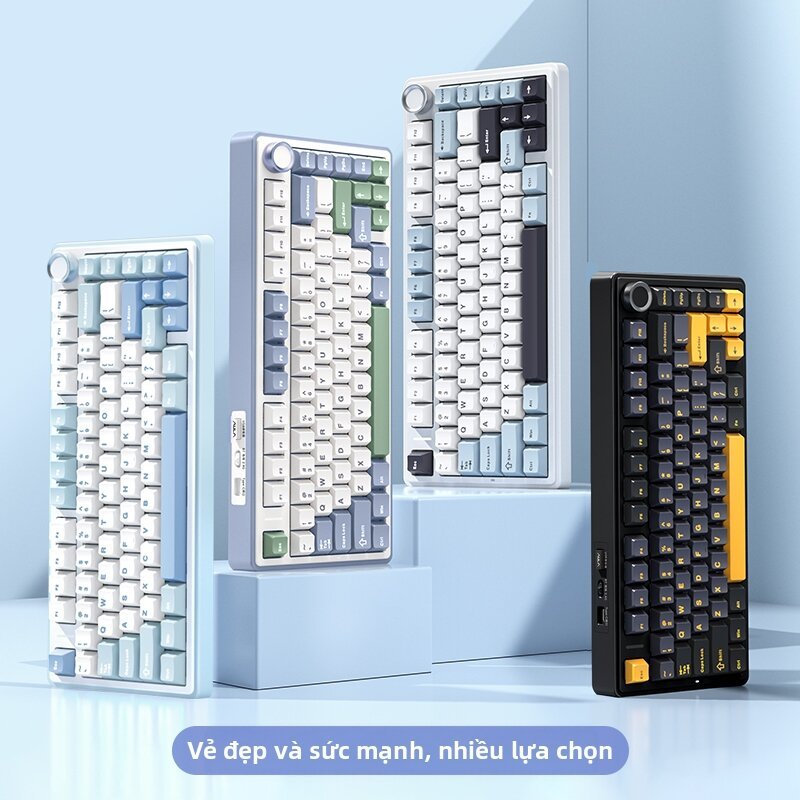 {HỎA TỐC} Bàn Phím Cơ AULA F75 Mạch Xuôi - Hotswap 5-Pin | 3 Mode Kết Nối, Núm Xoay Tiện Lợi Cho Máy Tính Laptop | BigBuy360 - bigbuy360.vn