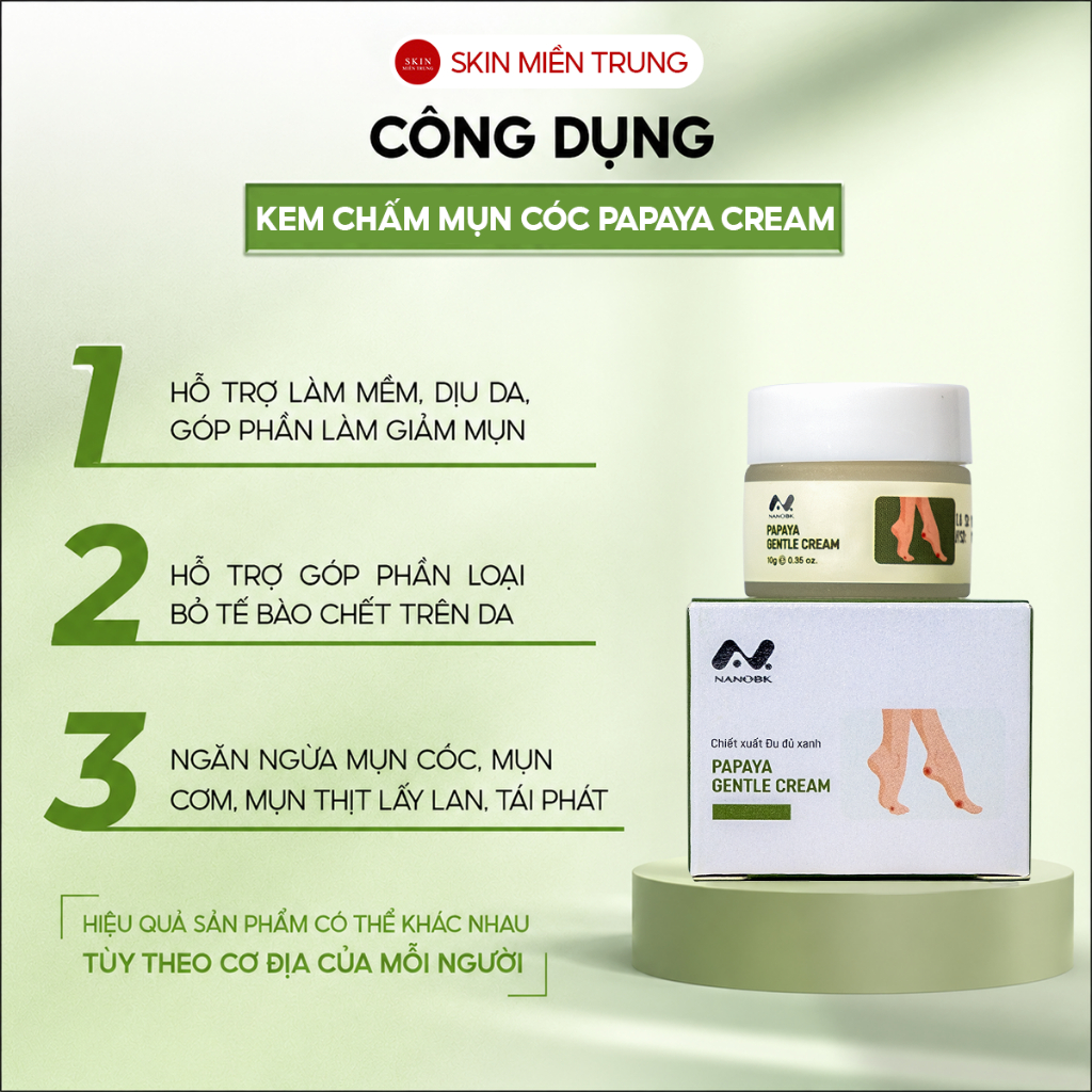 Kem Hỗ Trợ Giảm Mụn Cóc Papaya Cream – Góp Phần Loại Bỏ Tế Bào Chết, Làm Mềm Da Chai Sần & Vết Dày Như Mụn Cóc