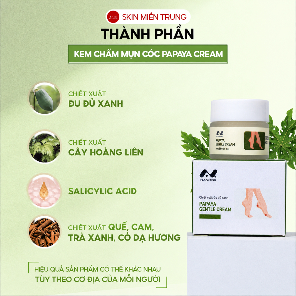 Kem Hỗ Trợ Giảm Mụn Cóc Papaya Cream – Góp Phần Loại Bỏ Tế Bào Chết, Làm Mềm Da Chai Sần & Vết Dày Như Mụn Cóc