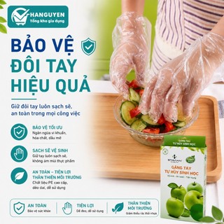 Combo sỉ 10 hộp găng tay tự hủy sinh học Green Eco đa năng, phù hợp nội trợ và chế biến thực phẩm