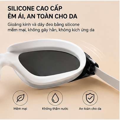 Kính Bơi Thiết Kế Giảm Đối Lực, Chống Sương Mù, Phù Hợp Cho Tập Luyện & Thi Đấu