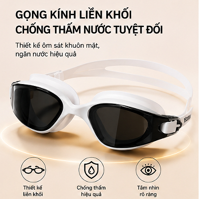 Kính Bơi Thiết Kế Giảm Đối Lực, Chống Sương Mù, Phù Hợp Cho Tập Luyện & Thi Đấu