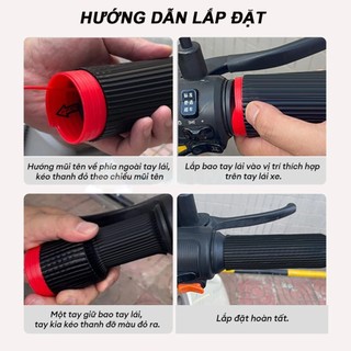 2 cái Xe Máy Silicone Tay Cầm Bao Thiết kế dạng rút ra Lắp đặt đơn giản Chống Trơn Trượt Chống nước