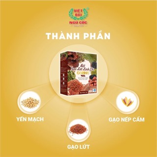 Bột Gạo Lứt Linh Chi Mè Đen Bột Gạo Lứt Cho Người Ăn Kiêng Hộp 15 Gói