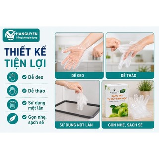 Combo sỉ 10 hộp găng tay tự hủy sinh học Green Eco đa năng, phù hợp nội trợ và chế biến thực phẩm