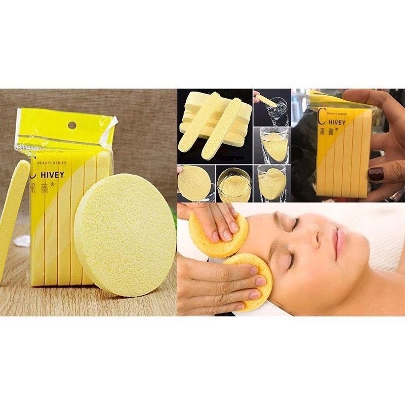 (COMBO 10 BÔNG MÚT) BÔNG MÚT RỬA MẶT BỌT BIỂN NÉN CAO CẤP, LÀM SẠCH DA DỊU NHẸ, Miếng Mút Chăm Sóc Da An Toàn