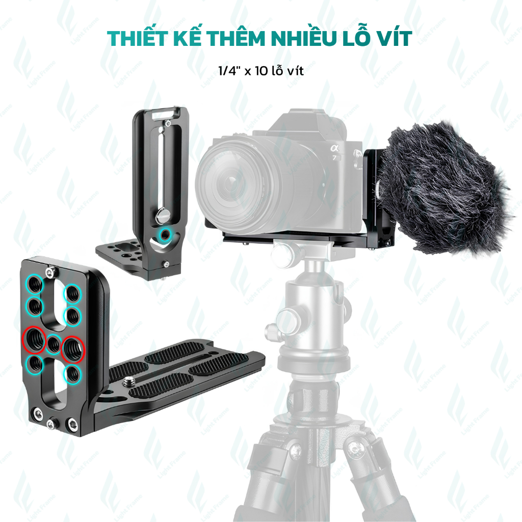 L-Plate máy ảnh - đế xoay dọc máy ảnh chữ L lật máy đa năng quay và chụp dọc máy ảnh