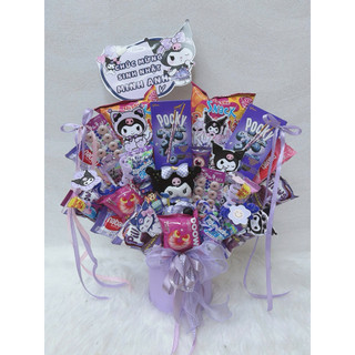 [Hỏa tốc HCM] Set bó hoa bánh kẹo chủ đề Kuromi