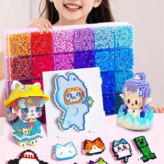 【Bộ Đồ Chơi Trẻ Em】Xếp Hạt DIY Sáng Tạo Cho Bé, Mẫu Mới Thông Minh, Kèm Hạt Nhiều Màu + Dụng Cụ + Bàn Ủi An Toàn