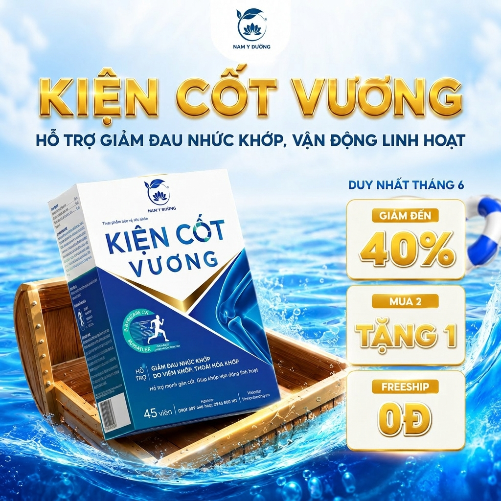 Viên Uống Kiện Cốt Vương - Hỗ Trợ Giảm Đau Nhức Xương Khớp, Thoát Vị Đĩa Đệm (Lọ 45 viên)